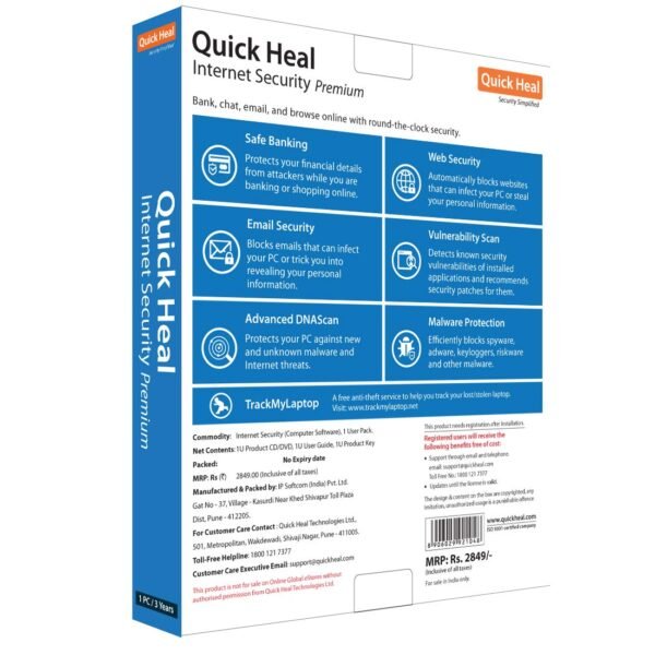 3 Years Quick Heal Internet Security - Image 2