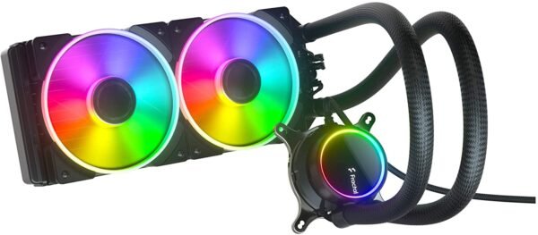 Fractal Design Celsius+ S24 Prisma ARGB 240mm CPU Liquid Cooler with Intelligent Auto and PWM Dual 120mm Fans